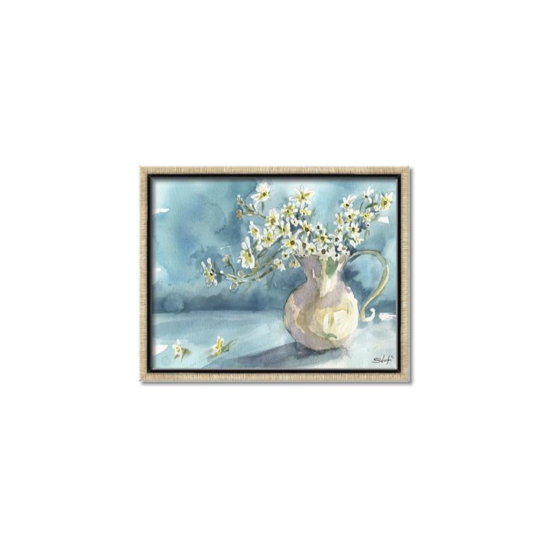 Picture of Small flower In Pot _GroupedProduct_Rectangle_Landscape_Canvas_Framed_