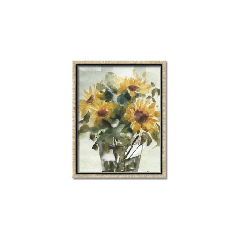 Picture of Yellow Sunflower _GroupedProduct_Rectangle_Portrait_Canvas_Framed_