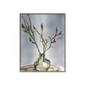 Picture of Cotton Flower In Vase II _GroupedProduct_Rectangle_Portrait_Canvas_Framed_