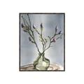Picture of Cotton Flower In Vase II _GroupedProduct_Rectangle_Portrait_Canvas_Framed_
