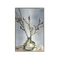 Picture of Cotton Flower In Vase II _GroupedProduct_Rectangle_Portrait_Canvas_Framed_