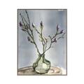 Picture of Cotton Flower In Vase II _GroupedProduct_Rectangle_Portrait_Canvas_Framed_