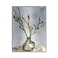 Picture of Cotton Flower In Vase II _GroupedProduct_Rectangle_Portrait_Canvas_Framed_