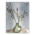 Picture of Cotton Flower In Vase II _GroupedProduct_Rectangle_Portrait_Canvas_Framed_