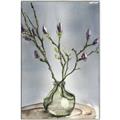 Picture of Cotton Flower In Vase II _GroupedProduct_Rectangle_Portrait_Canvas_Framed_