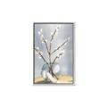 Picture of Cotton Flower In Vase _GroupedProduct_Rectangle_Portrait_Canvas_Framed_