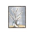 Picture of Cotton Flower In Vase _GroupedProduct_Rectangle_Portrait_Canvas_Framed_