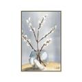Picture of Cotton Flower In Vase _GroupedProduct_Rectangle_Portrait_Canvas_Framed_