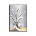 Picture of Cotton Flower In Vase _GroupedProduct_Rectangle_Portrait_Canvas_Framed_