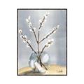 Picture of Cotton Flower In Vase _GroupedProduct_Rectangle_Portrait_Canvas_Framed_