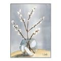 Picture of Cotton Flower In Vase _GroupedProduct_Rectangle_Portrait_Canvas_Framed_