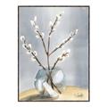 Picture of Cotton Flower In Vase _GroupedProduct_Rectangle_Portrait_Canvas_Framed_