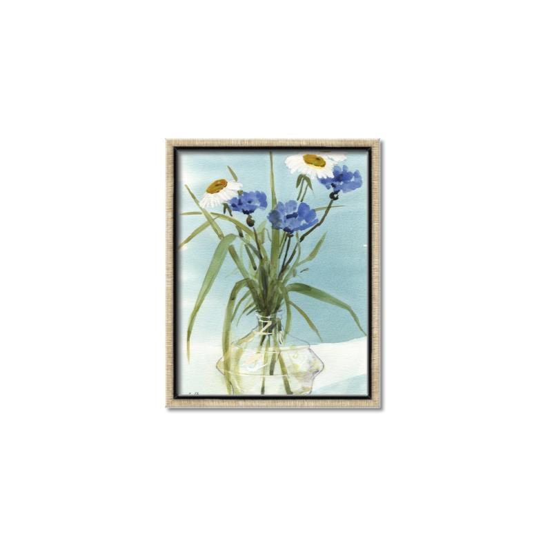 Picture of Street Flower In Bottle Water _GroupedProduct_Rectangle_Portrait_Canvas_Framed_