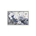 Picture of Modern Blue Floral _GroupedProduct_Rectangle_Landscape_Canvas_Framed_