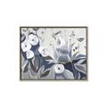 Picture of Modern Blue Floral _GroupedProduct_Rectangle_Landscape_Canvas_Framed_