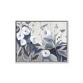 Picture of Modern Blue Floral _GroupedProduct_Rectangle_Landscape_Canvas_Framed_
