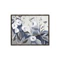 Picture of Modern Blue Floral _GroupedProduct_Rectangle_Landscape_Canvas_Framed_