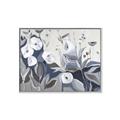 Picture of Modern Blue Floral _GroupedProduct_Rectangle_Landscape_Canvas_Framed_
