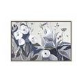 Picture of Modern Blue Floral _GroupedProduct_Rectangle_Landscape_Canvas_Framed_