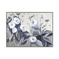 Picture of Modern Blue Floral _GroupedProduct_Rectangle_Landscape_Canvas_Framed_