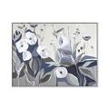 Picture of Modern Blue Floral _GroupedProduct_Rectangle_Landscape_Canvas_Framed_