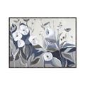 Picture of Modern Blue Floral _GroupedProduct_Rectangle_Landscape_Canvas_Framed_