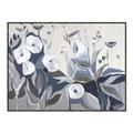 Picture of Modern Blue Floral _GroupedProduct_Rectangle_Landscape_Canvas_Framed_