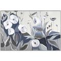 Picture of Modern Blue Floral _GroupedProduct_Rectangle_Landscape_Canvas_Framed_