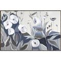 Picture of Modern Blue Floral _GroupedProduct_Rectangle_Landscape_Canvas_Framed_