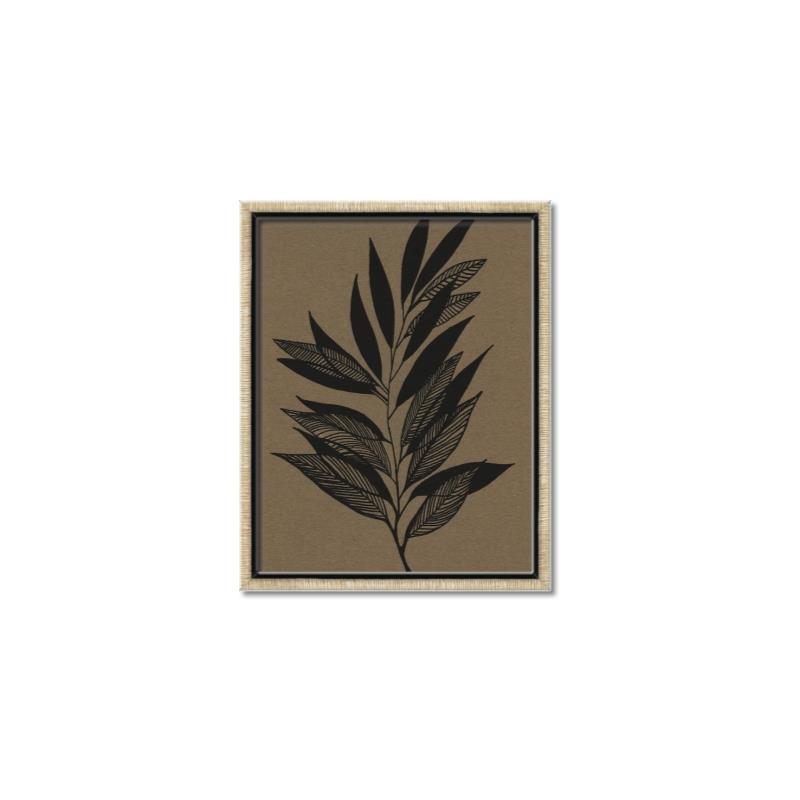 Picture of Silhouette Leaves _GroupedProduct_Rectangle_Portrait_Canvas_Framed_