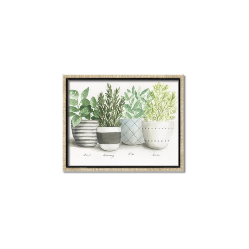 Picture of Pots With Flower _GroupedProduct_Rectangle_Landscape_Canvas_Framed_