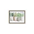 Picture of Pots With Flower I _GroupedProduct_Rectangle_Landscape_Canvas_Framed_