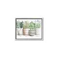 Picture of Pots With Flower I _GroupedProduct_Rectangle_Landscape_Canvas_Framed_