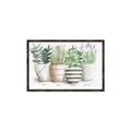Picture of Pots With Flower I _GroupedProduct_Rectangle_Landscape_Canvas_Framed_