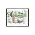 Picture of Pots With Flower I _GroupedProduct_Rectangle_Landscape_Canvas_Framed_