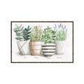 Picture of Pots With Flower I _GroupedProduct_Rectangle_Landscape_Canvas_Framed_