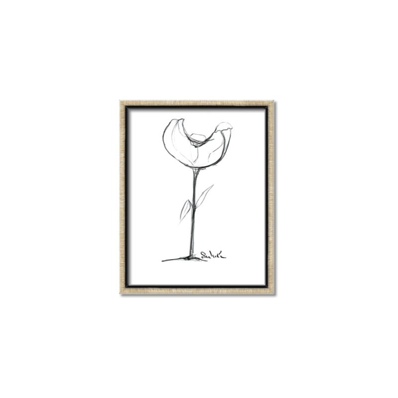 Picture of Single Flower II  _GroupedProduct_Rectangle_Portrait_Canvas_Framed_