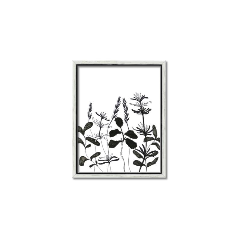 Picture of Silhouette Leaves I  _GroupedProduct_Rectangle_Portrait_Canvas_Framed_