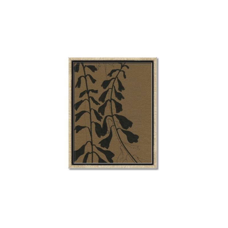 Picture of  Silhouette Bell Flowers _GroupedProduct_Rectangle_Portrait_Canvas_Framed_