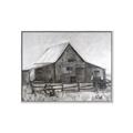 Picture of Gray Wooden Barn _GroupedProduct_Rectangle_Landscape_Canvas_Framed_