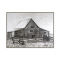 Picture of Gray Wooden Barn _GroupedProduct_Rectangle_Landscape_Canvas_Framed_