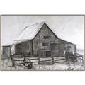 Picture of Gray Wooden Barn _GroupedProduct_Rectangle_Landscape_Canvas_Framed_