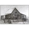 Picture of Gray Wooden Barn _GroupedProduct_Rectangle_Landscape_Canvas_Framed_