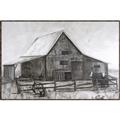 Picture of Gray Wooden Barn _GroupedProduct_Rectangle_Landscape_Canvas_Framed_