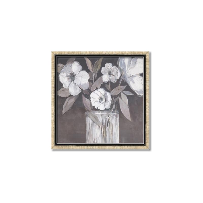 Picture of White On Gray _GroupedProduct_Square_Canvas_Framed_
