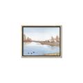 Picture of Three Cabin And Loons _GroupedProduct_Rectangle_Landscape_Canvas_Framed_