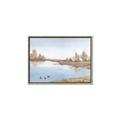 Picture of Three Cabin And Loons _GroupedProduct_Rectangle_Landscape_Canvas_Framed_
