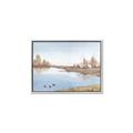 Picture of Three Cabin And Loons _GroupedProduct_Rectangle_Landscape_Canvas_Framed_