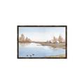 Picture of Three Cabin And Loons _GroupedProduct_Rectangle_Landscape_Canvas_Framed_