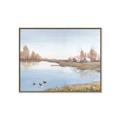 Picture of Three Cabin And Loons _GroupedProduct_Rectangle_Landscape_Canvas_Framed_